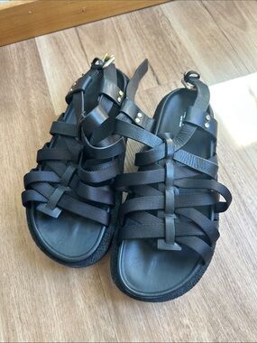 Rag & Bone Black Strappy Platform Sandals